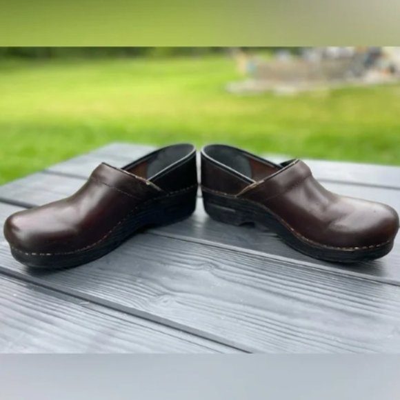 Dansko Leather Clog Professional Brown Leather Size 42 (US Women's 11) EUC - Picture 3 of 8